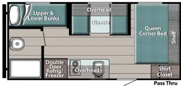 Gulf Stream Conquest Lite Super Lite 199DD floor plan