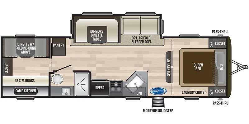 Keystone Hideout 29BKS floor plan