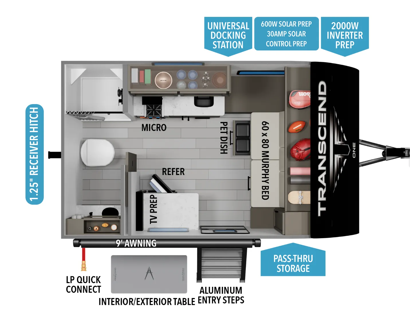 2026 Grand Design Transcend One 131DL - Floor plan