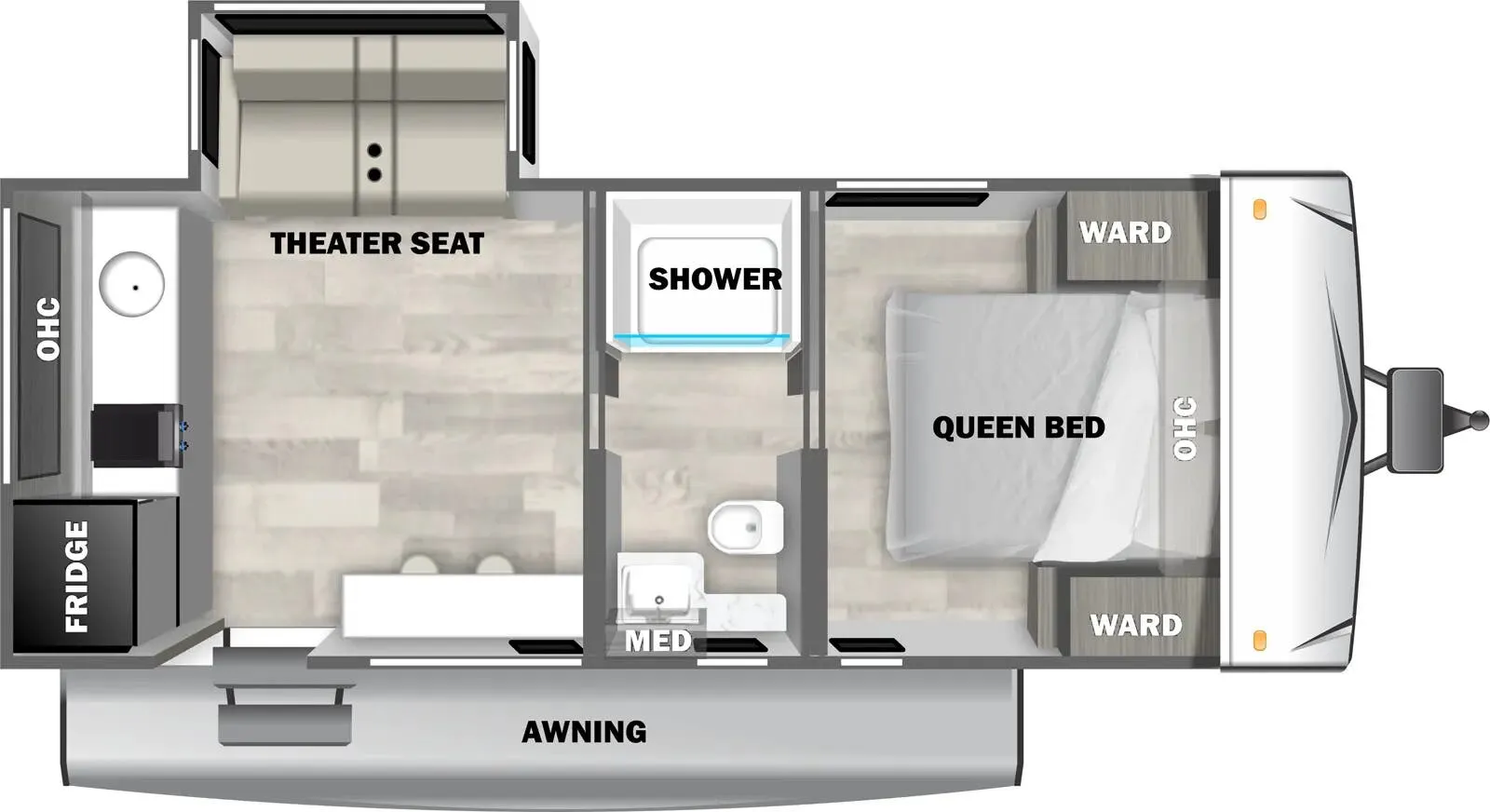 Forest River EVO Select 163RD floor plan