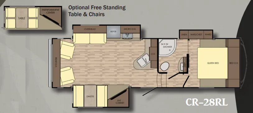 CrossRoads Cruiser Aire CR-28RL floor plan