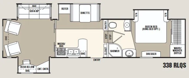 Coachmen Wyoming 338 RLQS floor plan