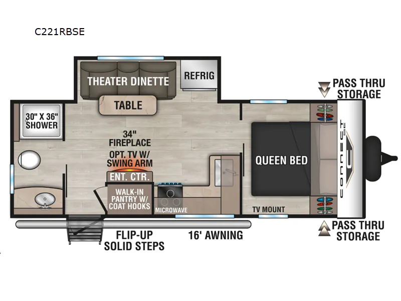 2026 K-Z Connect SE C221RBSE — Floor plan