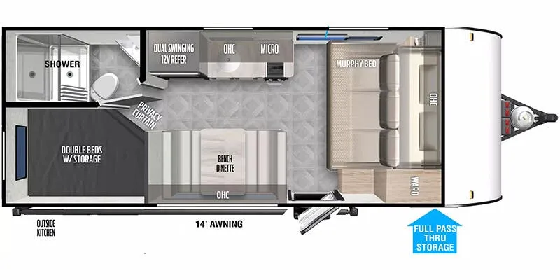 Forest River Wildwood FSX Northwest 179DBK floor plan