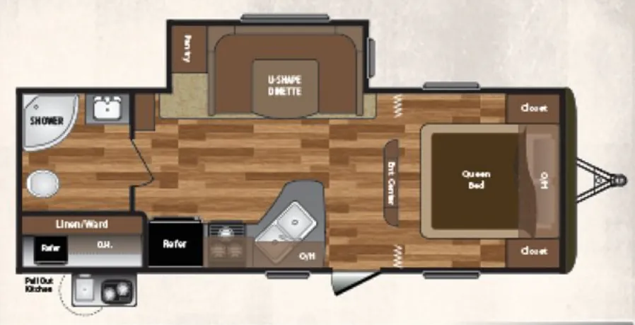 2017 Keystone Hideout LHS 232LHS floor plan