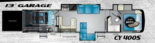 2019 Heartland Cyclone 4005 floor plan