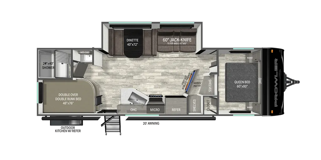 2026 Heartland Prowler 2702BHS floor plan