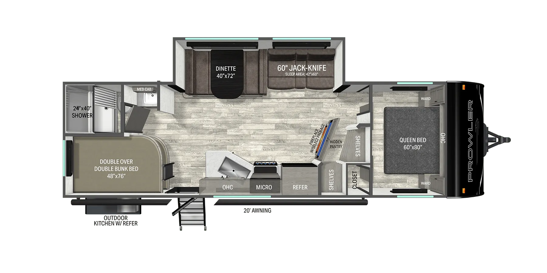 2026 Heartland Prowler 2702BHS - Floor plan