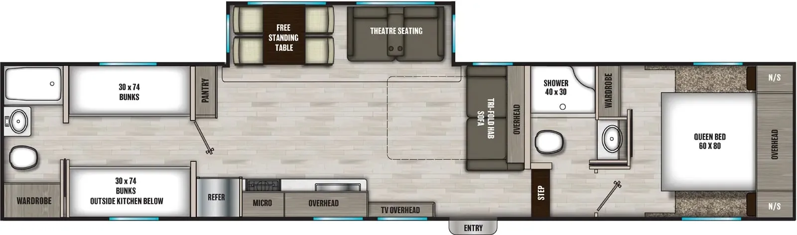 2026 Shasta RVs Phoenix 368TBH - Floor plan
