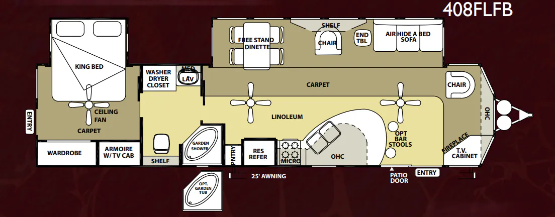 Forest River Salem Grand Villa 408FLFB floor plan
