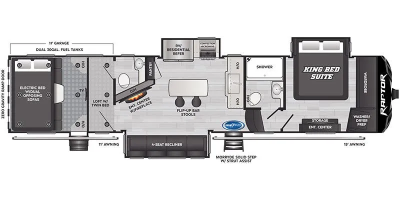 Keystone Raptor 352 floor plan