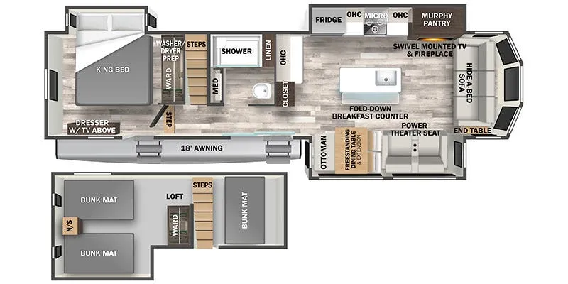 Forest River Cedar Creek Cottage 40CDL floor plan