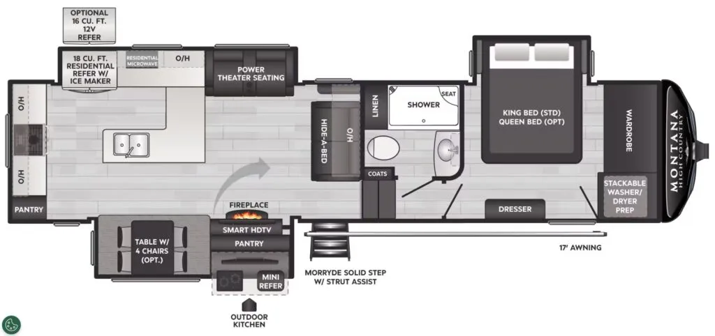 2025 Keystone Montana High Country 325RK - Floor plan