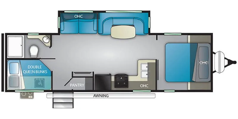 Heartland Wilderness WD 2725 BH floor plan