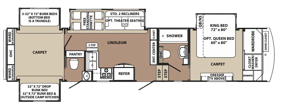 Forest River Blue Ridge 3720BH floor plan