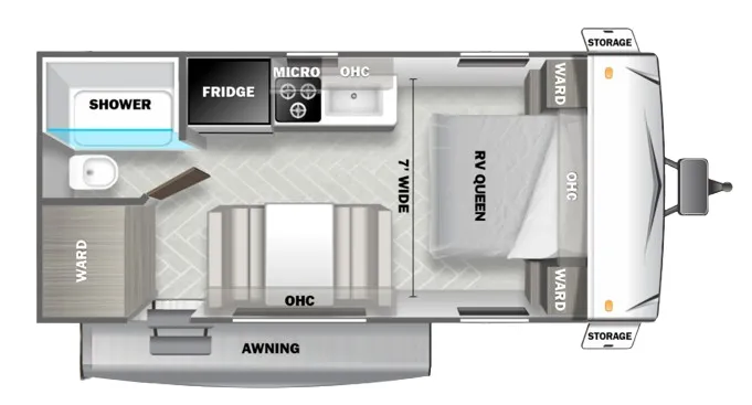 Forest River Wildwood 177FQ floor plan