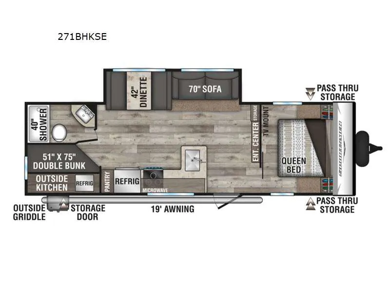 2022 Keystone Sprinter 3980FBS - Floor plan