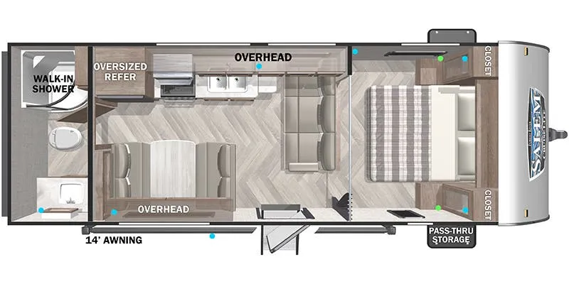 Forest River Salem Cruise Lite 241QBXL floor plan