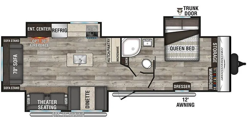 K-Z Sportsmen SE 303QBSE floor plan