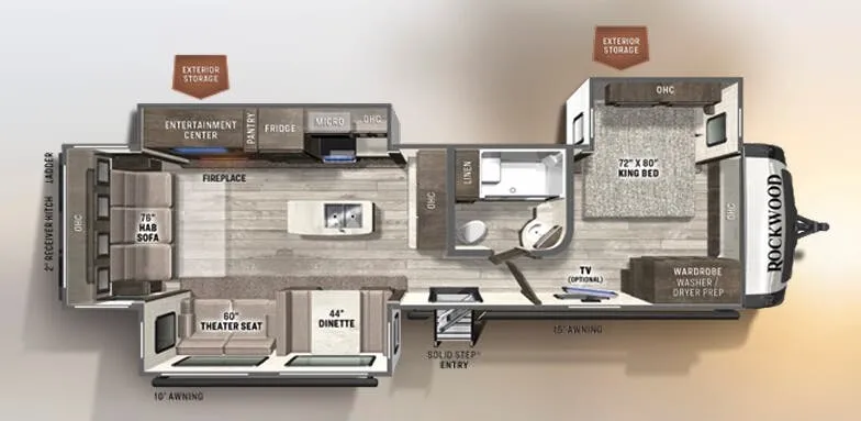 Forest River Rockwood Signature 8337RL floor plan