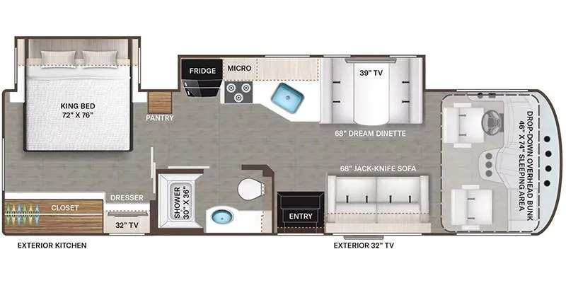 2023 Thor Motor Coach ACE 30C floor plan