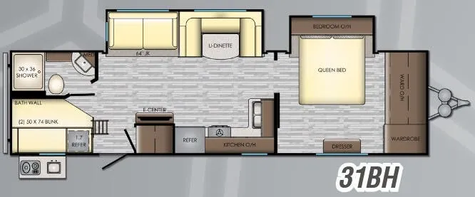CrossRoads Volante 31BH floor plan