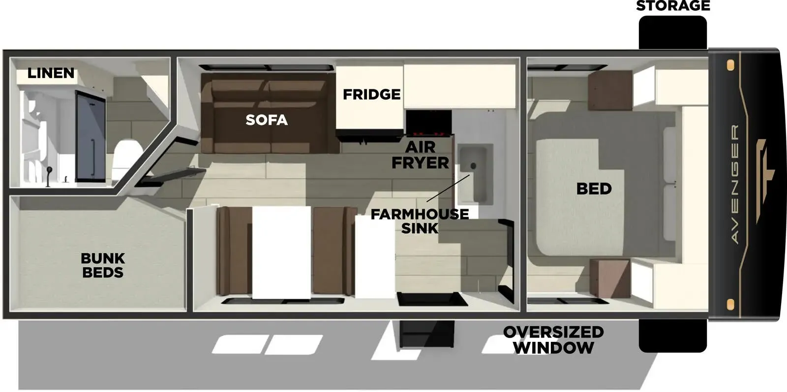 Prime Time Avenger 25BK floor plan