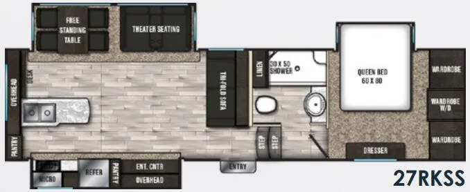 Shasta Phoenix 27RKSS floor plan