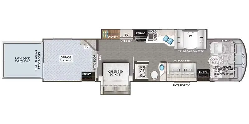 2026 Thor Motor Coach Outlaw 38M - Floor plan
