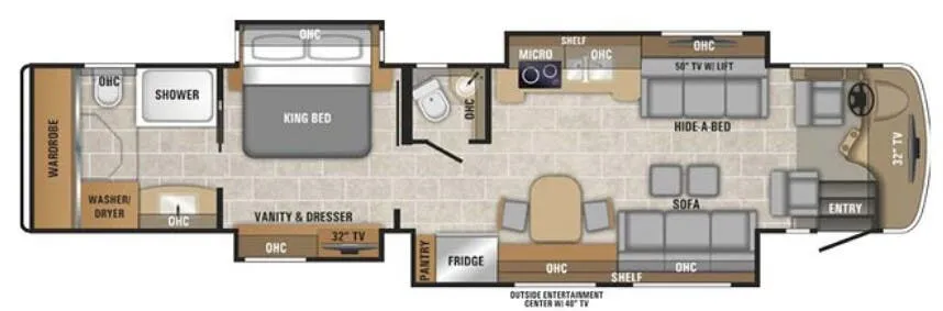 Entegra Coach Cornerstone 45A floor plan