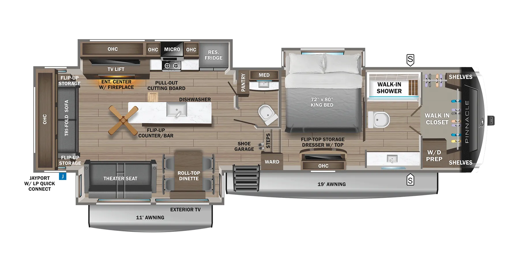 2026 Jayco Pinnacle 36FBTS - Floor plan