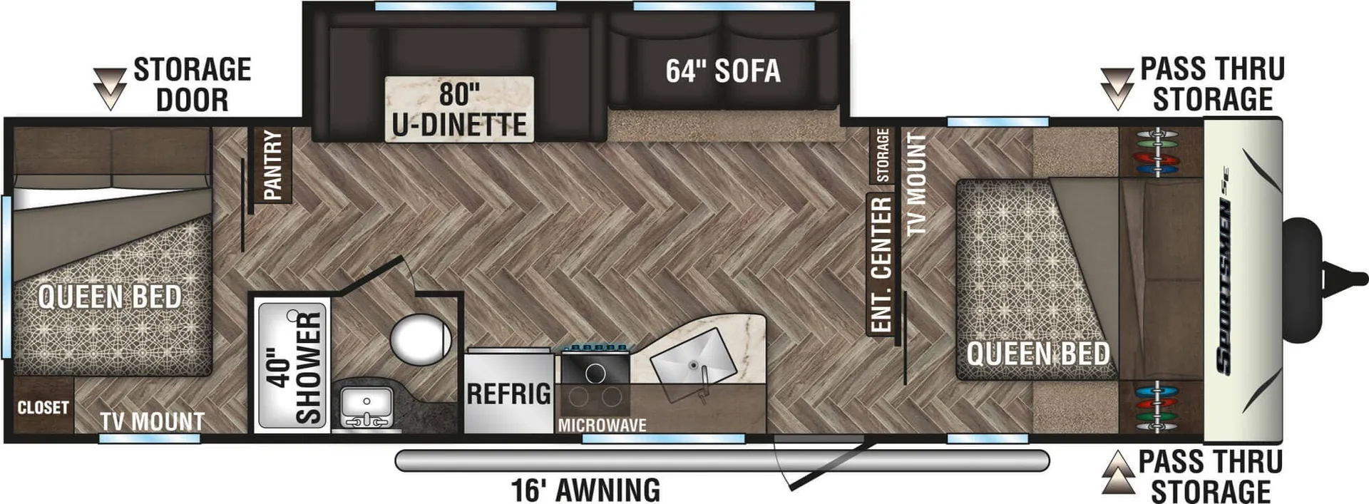 K-Z Sportsmen SE 301DBSE floor plan