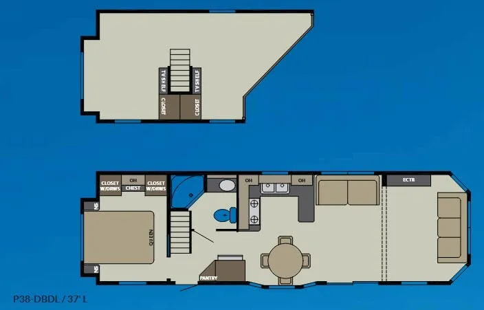 Canterbury RV Parkvue P38-DBDL floor plan