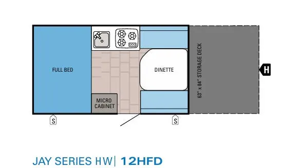 Jayco Jay Series Hardwall 12HFD floor plan