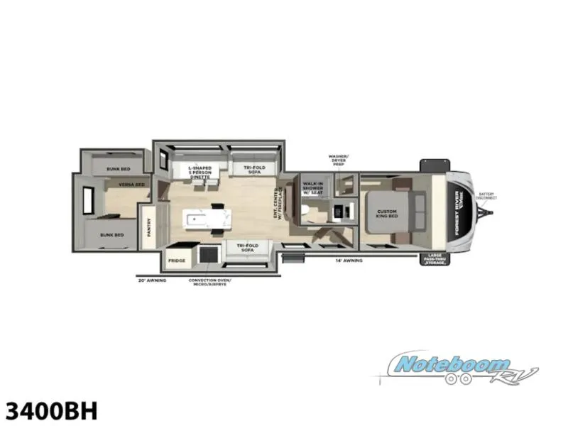 2026 Forest River Vibe 3400BH - Photo 3