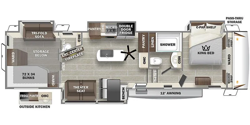 Forest River Sabre 350BH floor plan