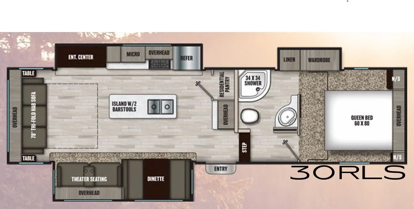 Coachmen Chaparral Lite 30RLS floor plan