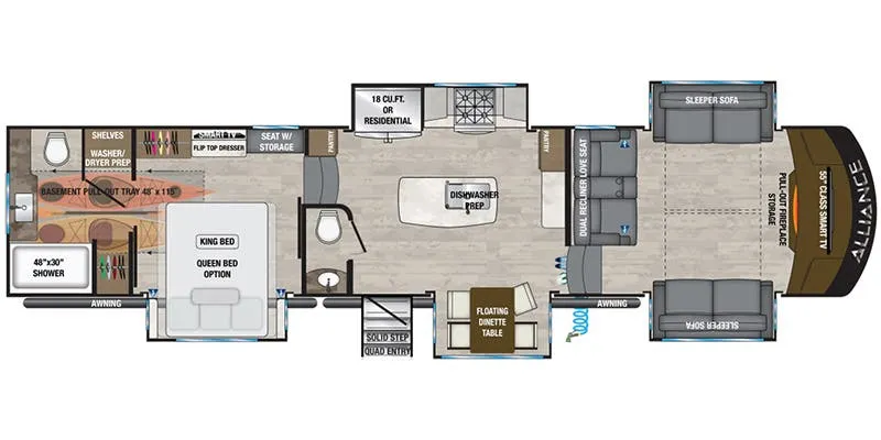 2022 Alliance RV Paradigm 385FL - Floor plan