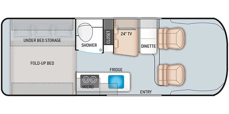 Thor Motor Coach Tellaro 20AT floor plan