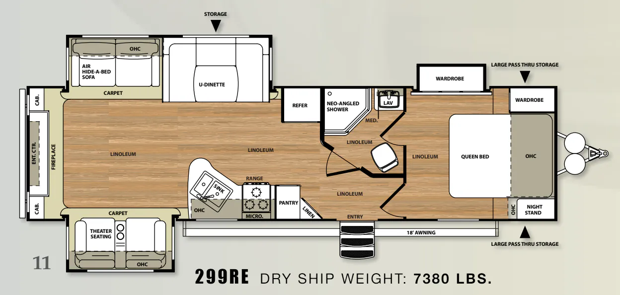 Forest River Salem Hemisphere Lite 299RE floor plan
