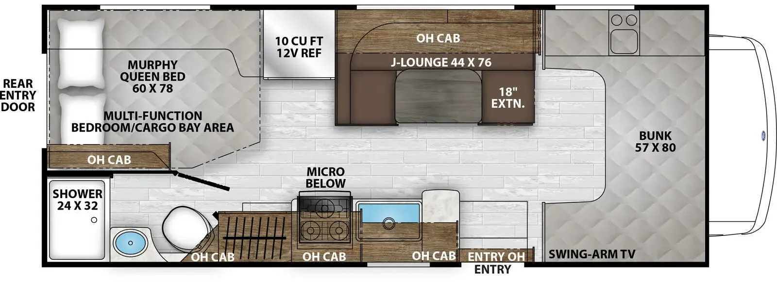 Coachmen Leprechaun 220XG FORD E 450 floor plan