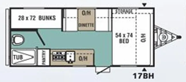 Forest River Viking 17BH floor plan