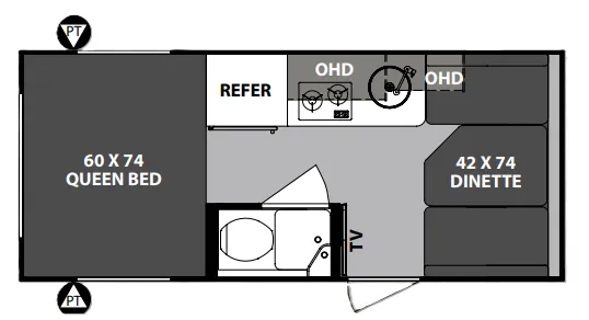 Forest River R-Pod RP-171 floor plan
