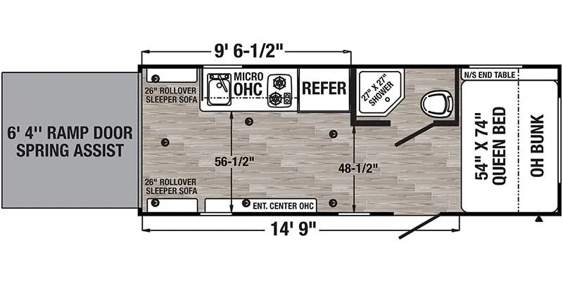 Palomino Puma Ultra Lite 187TH floor plan