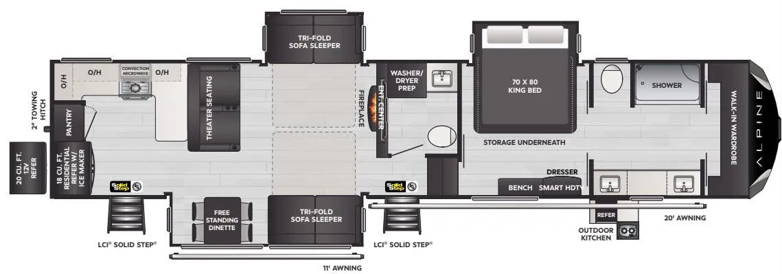 Keystone Alpine 3910RK floor plan
