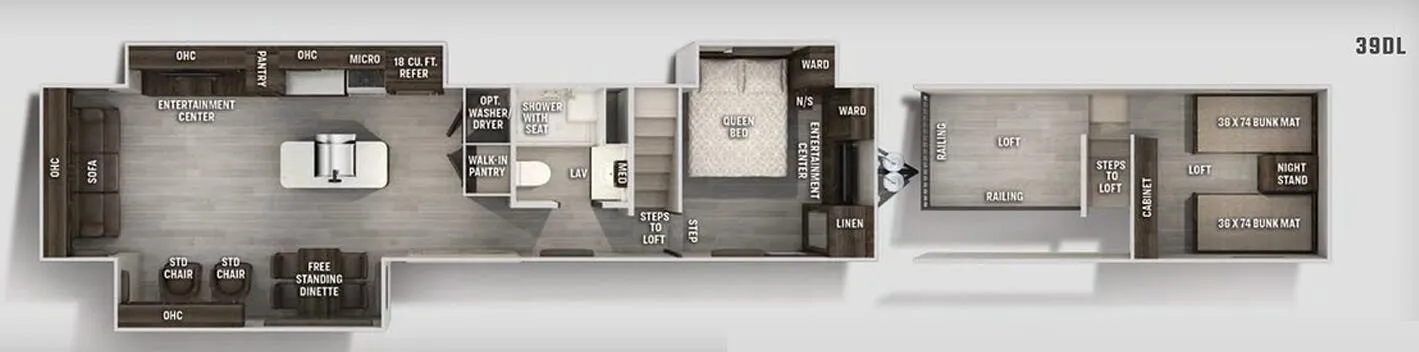 Forest River Cherokee 39DL floor plan