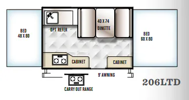 Forest River Flagstaff LTD 206LTD floor plan