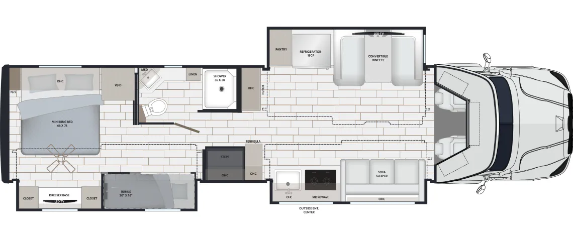 Renegade RV Explorer 40EBH floor plan