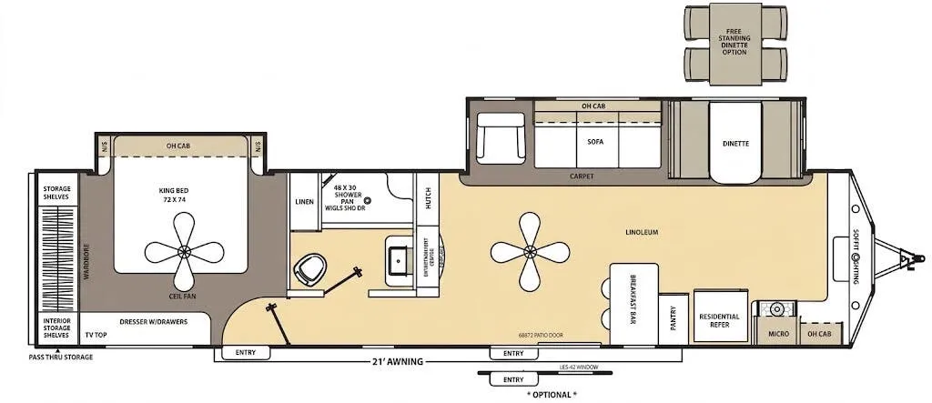 Coachmen Catalina Destination 38FKDS floor plan