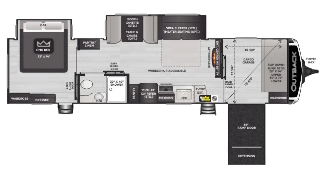 Keystone Outback 342CG floor plan